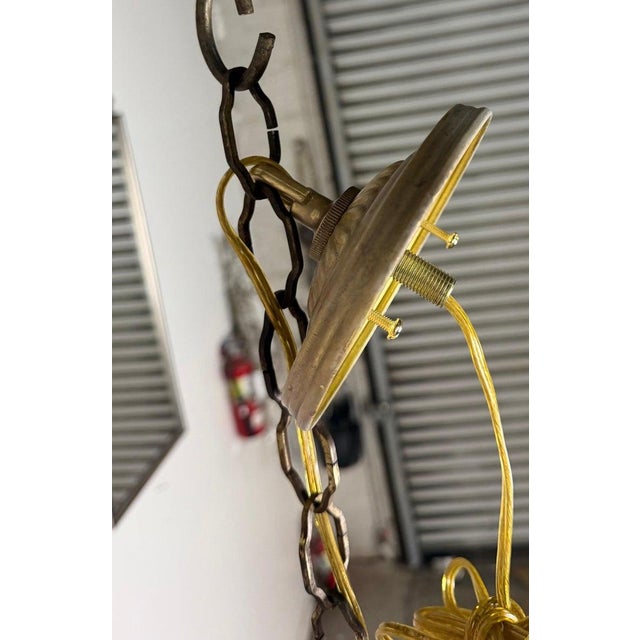 Italian Tole 10-Lights Florentine Chandelier With Original Polychrome Patina For Sale - Image 16 of 16
