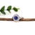 Modern 1ct Tanzanite Ring With Earth Mined Diamonds in Solid 14k Gold | Round 6mm, Size 6.75 For Sale - Image 3 of 5