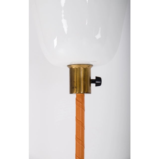 Brass and Leather Floor Lamp from Nordiska Kompaniet, 1950s For Sale - Image 9 of 10