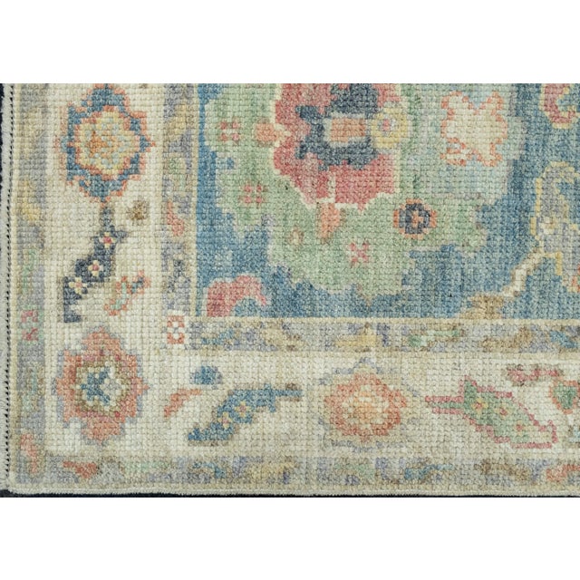 Turkish Oushak Runner Rug 2'3" x 5'8" #17239 For Sale In Houston - Image 6 of 8