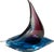 Formia Murano 1980s Italian Blown Glass Sailboat Sculpture For Sale - Image 4 of 5