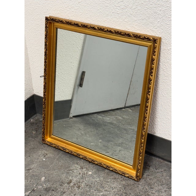 Ornate Gold Framed Mirror, Vintage For Sale In San Francisco - Image 6 of 12