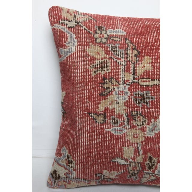 Handwoven Vintage Red Tone Rug Pillow Cover - 20'' X 20'' For Sale - Image 9 of 9