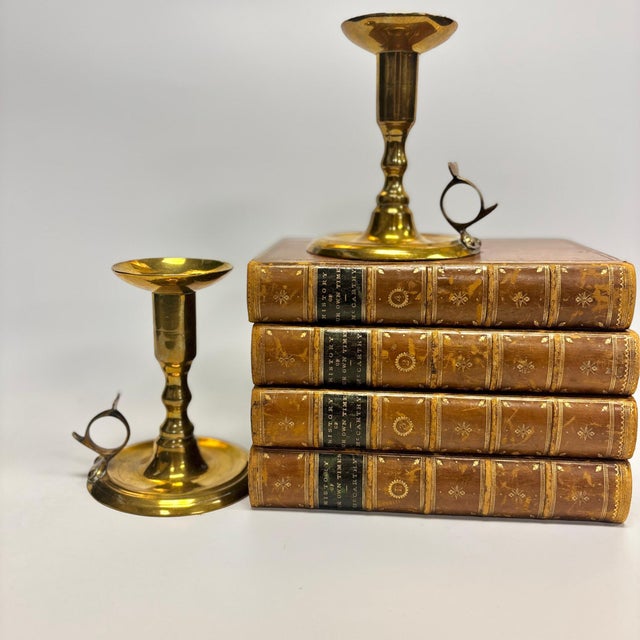 Pair of Victorian English Brass Chambersticks For Sale - Image 4 of 18