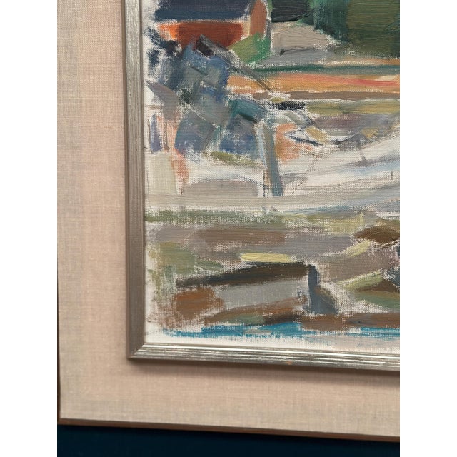 Anders A. Jönsson, Marina, 1950s, Oil Painting on Canvas, Framed For Sale - Image 13 of 18