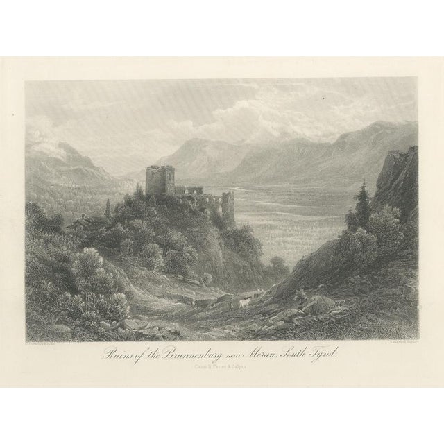 After Edward Theodore Compton, Ruins of the Brunnenburg Near Meran, South Tyrol, 1878, Engraving For Sale - Image 9 of 9