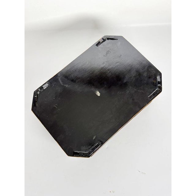 Large Brown and Black Lacquered Box, France, 1970s For Sale - Image 9 of 11