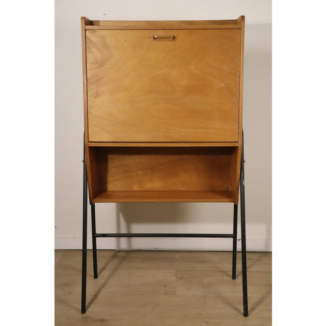 Vintage Secretary Desk in Wood and Metal, 1960s For Sale - Image 12 of 18