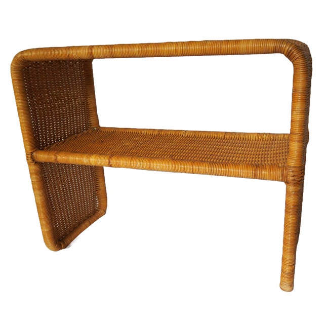 Contemporary Rattan Side or Bedside Tables attributed to Henning Korch, Italy, 1970s, Set of 2 For Sale - Image 3 of 9