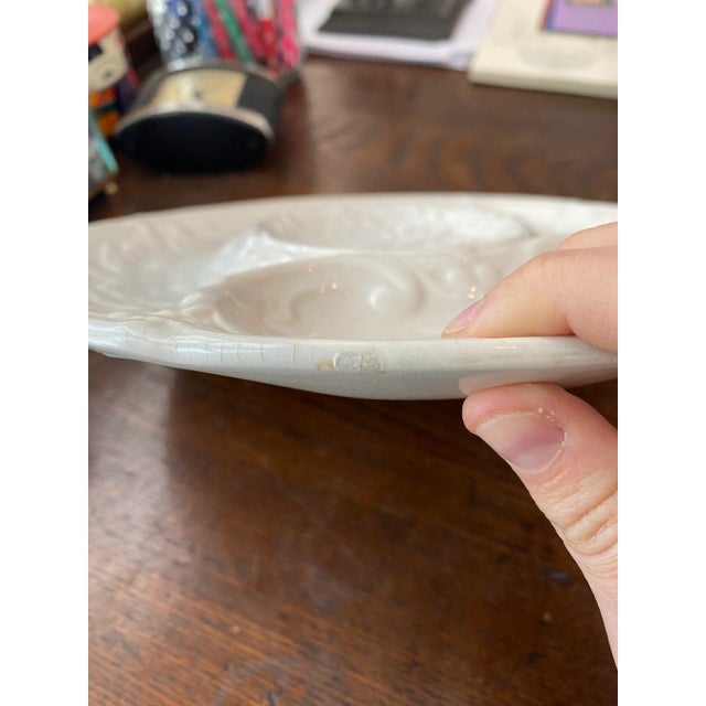 Antique Gien France White Artichoke Plate For Sale In Denver - Image 6 of 7