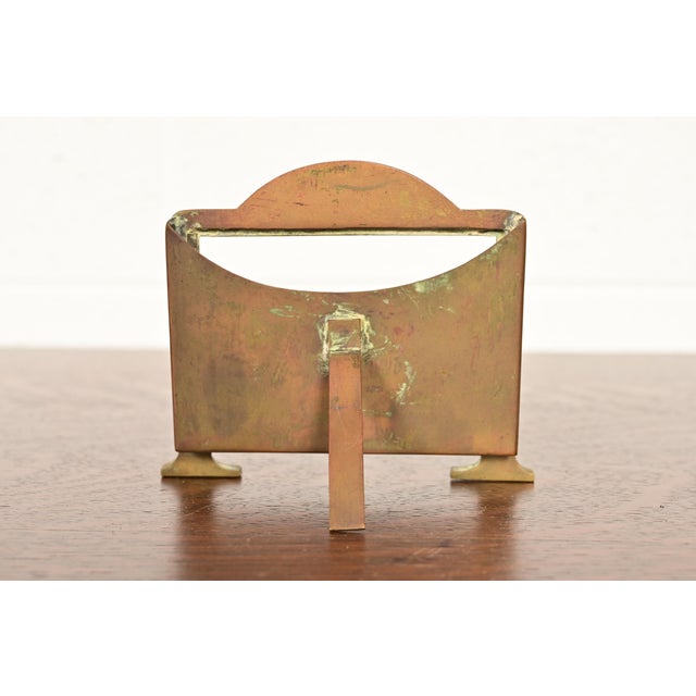 Tiffany Studios Style Antique Arts & Crafts Bronze Desk Calendar Frame or Picture Frame For Sale - Image 10 of 13