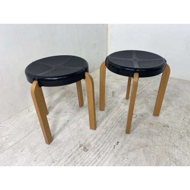 1970s Set of Vintage Scandinavian Style Stools from Kembo, 1970s For Sale - Image 5 of 9