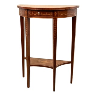 Small Demi Lune Side Table from Edwards & Roberts, 1890 For Sale