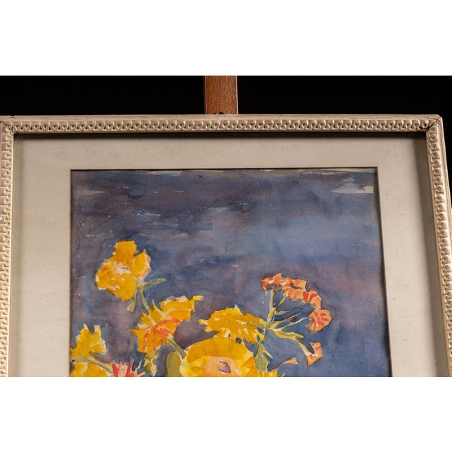 Impressionist Margaret Grossenbach Floral Still Life Watercolor For Sale - Image 3 of 8