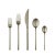 Contemporary Mepra Due 20-Piece Flatware Set, Ice Champagne For Sale - Image 3 of 3