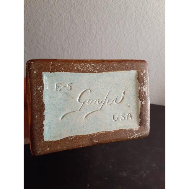 Art Deco 1950s Gonder Pottery Cornucopia Vase For Sale - Image 3 of 8