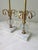 Mid-Century Modern Vintage Marble & Hobnail Glass Vanity Table Lamps, a Pair For Sale - Image 3 of 9