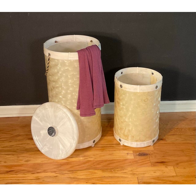 Vintage 1950s Mid Century Modern Laundry Hamper & Waste Basket ...