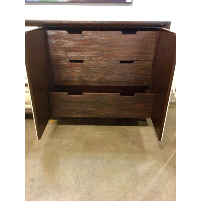 Ambella Home Modern White Leather Manhattan Dresser For Sale - Image 4 of 7