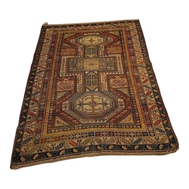 Antique Geometric Shirvan Rug For Sale