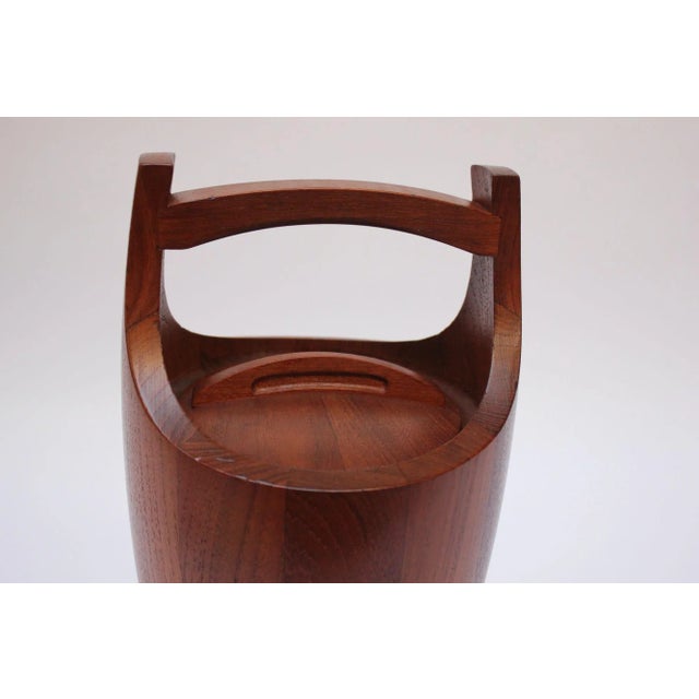 1960s Jens Quistgaard for Dansk Denmark Teak Ice Bucket For Sale - Image 5 of 13
