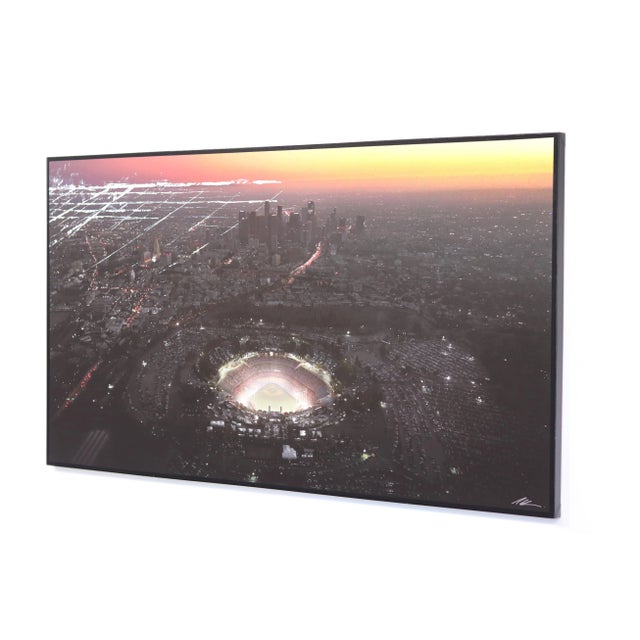 Textile Dodger Stadium Sky High - 7th Inning - Abstract Colorful Photo Landscape Original Artwork by Pete Kasprzak For Sale - Image 7 of 10