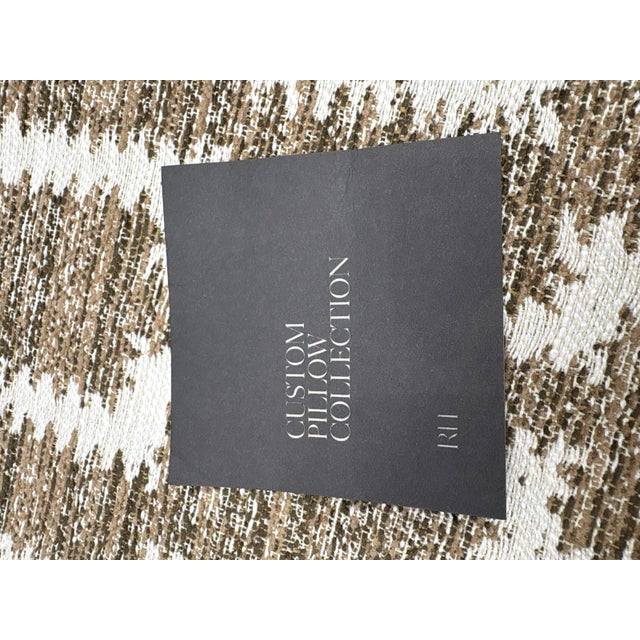 Modern Rh Restoration Hardware Nazaré Block Print Pillow Cover 13" × 21" Lumbar For Sale - Image 3 of 14