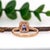 Metal 1ct Tanzanite Ring With Earth Mined Diamonds in Solid 14k Rose Gold | Em 7x5mm, Size 6.75 For Sale - Image 7 of 8