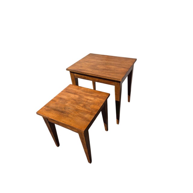 Ethan Allen 1990s Ethan Allen Tango Hawke Collection Nesting Stack End Tables Nightstand Pedestal For Sale - Image 4 of 17