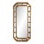 Tall Chinoiserie Faux Bamboo Gold Tortoise Shell Octagon Mirror For Sale