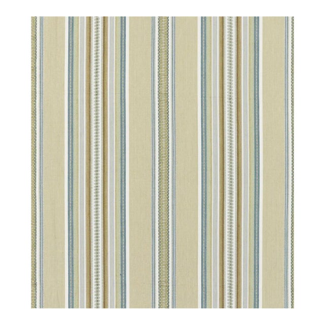 Sample - The House of Scalamandré Cyrus Cotton Stripe Fabric, Prairie For Sale