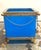 Large Antique French blue Opaline Glass Jardiniere/Cache Pot. Dore Bronze Mounts. Each side features a tassel and chains....