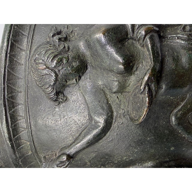 Brown Mated Pair 19th Century NeoClassical Bronze Tazzas after the Pompeiian Antiques For Sale - Image 8 of 18