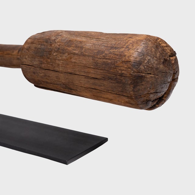 Chinese Wooden Rice Pestle, C. 1900 For Sale - Image 4 of 4
