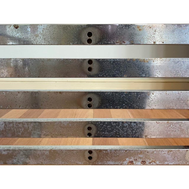 Vintage Milo Baughman Chrome Slatted Coffee Table Bench for Dia For Sale - Image 11 of 12