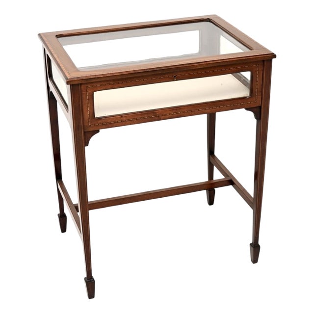 Antique Edwardian Inlaid Jewelry Display Table, 1900 For Sale