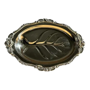 1940s Baroque Wallace Silver-Plate Serving Meat Platter
