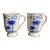 Pair of Vintage Delft Curacao Mugs For Sale
