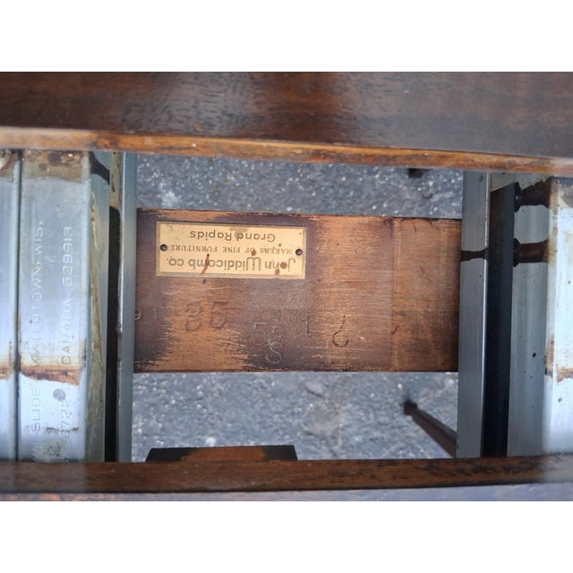 1940's Traditional John Widdicomb 10 Seat Drop Leaf "Hide Away" Dining Table - 4 Leaf - Collapses to Side Table For Sale - Image 10 of 18