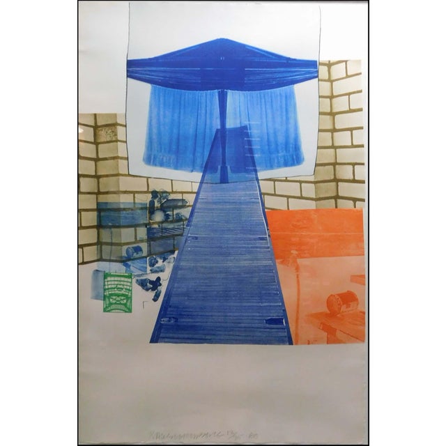 Glacial Decoy Series (Lithograph IV) 1980 Lithograph and and screenprint by Robert Rauschenberg Hand Signed by the Artist...