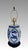 Vintage Chinese 'Opium Pillow' Blue and White Porcelain Bedside Lamp / Table Lamp For Sale In Tampa - Image 6 of 10