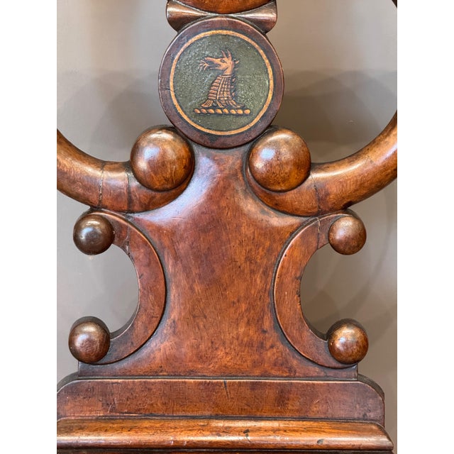 Pair of Early 19th Century English Regency Mahogany Hall Chairs For Sale - Image 10 of 15