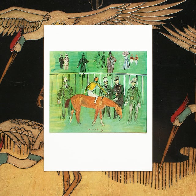 Modern 1970 After Raoul Dufy "The Thoroughbred", Full-Color Parisian Print For Sale - Image 3 of 7