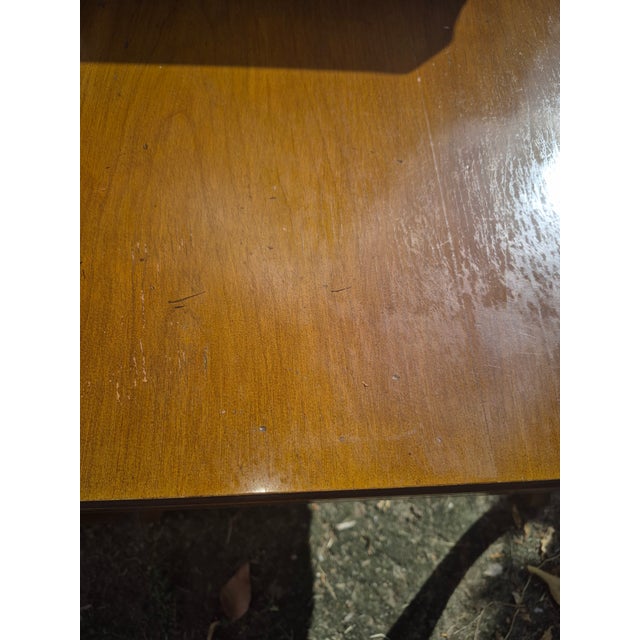 Vintage Stickley Mid-Century Two-Tier Leather Top Step End Tables - A Pair For Sale In Palm Springs - Image 6 of 17