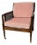 Mid-Century Regency Velvet Lounge Chair For Sale