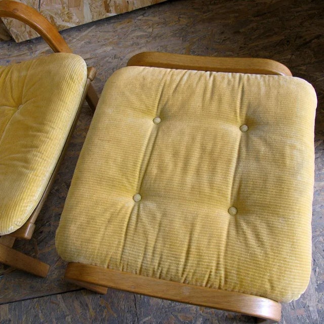 Set of Scandinavian Modern Lounge Chair and Ottoman by Yngve Ekstrom for Swedese For Sale - Image 9 of 13