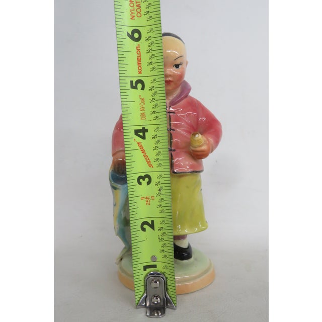 Brad Keeler Art Pottery Ceramic Figurine 601 Asian Boy in Robe With Fish 5025b For Sale In Miami - Image 6 of 15