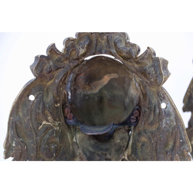 19th Century Antique French Bronze Female Head Billiard Pockets - Three Pieces For Sale - Image 11 of 18