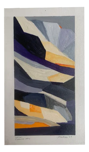 Sergiusz Powalka, Wyzni Furkotny Staw (Tatra Mountains Lake), 2022, Acrylic on Cardboard