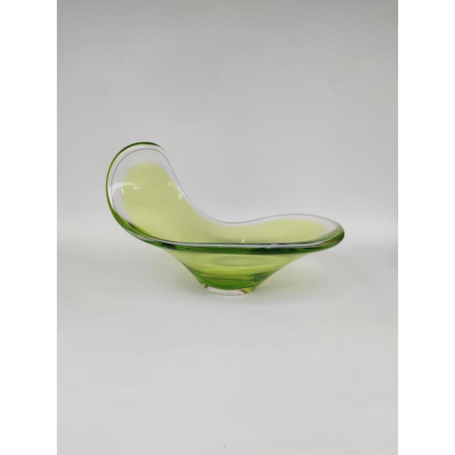 Glass Glass Bowl by Paul Kedelv by Flygsfors, 1960s For Sale - Image 7 of 7